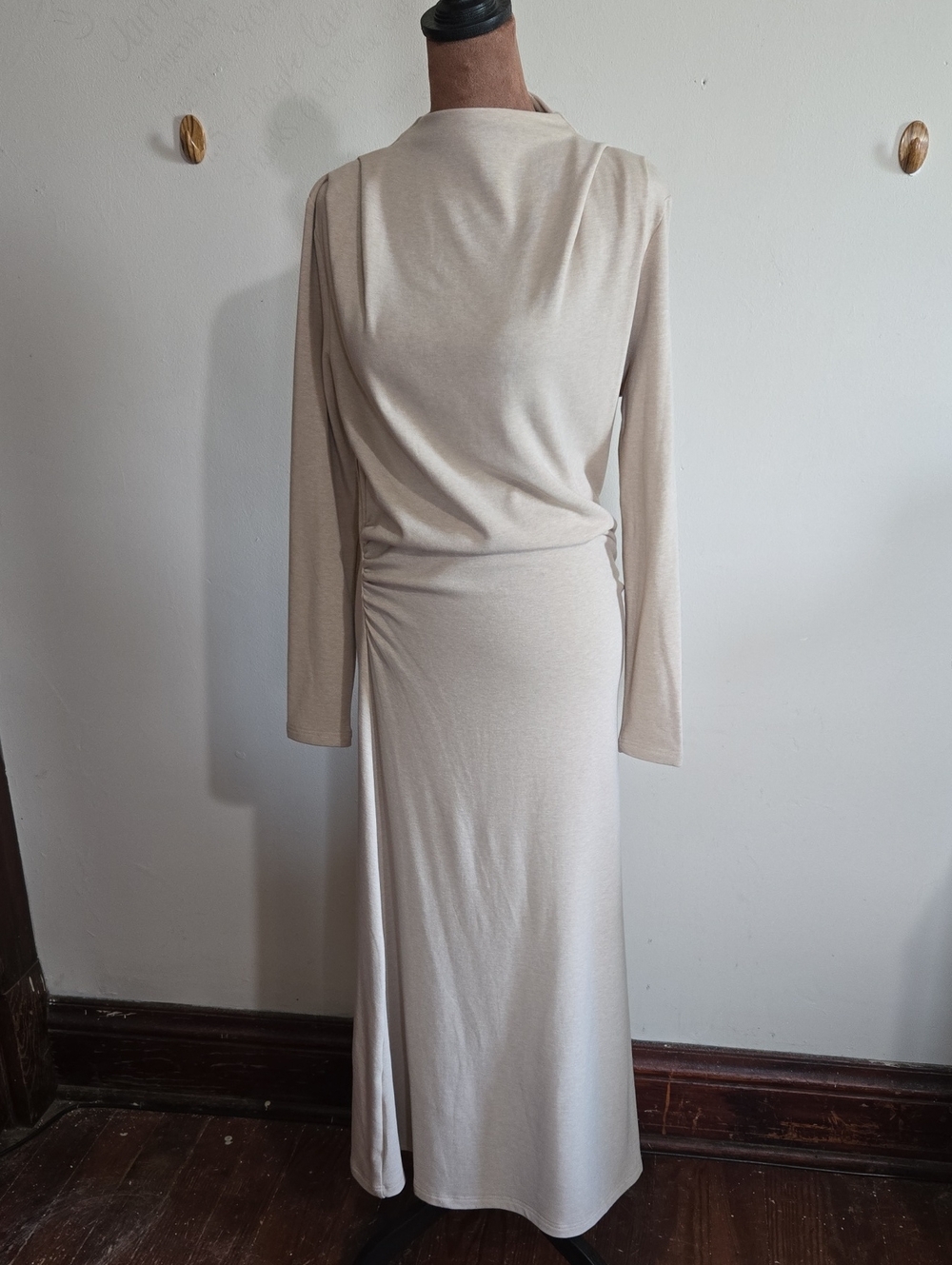 DR50 NWT OGL EcoMousse ProWarm Brami Maxi Dress Sustainable Effortless Neutral
